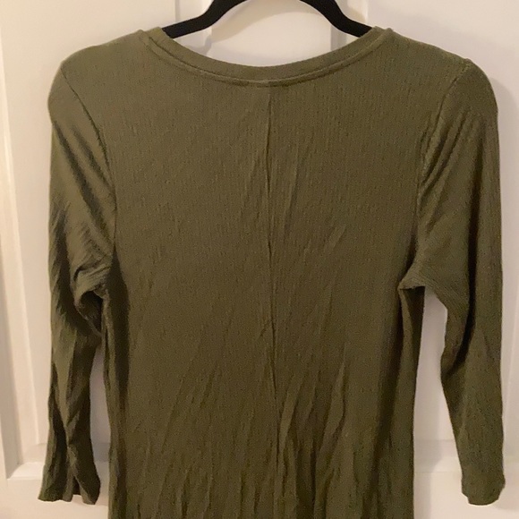 a new day form fitting green ribbed cotton dress - Picture 3 of 3